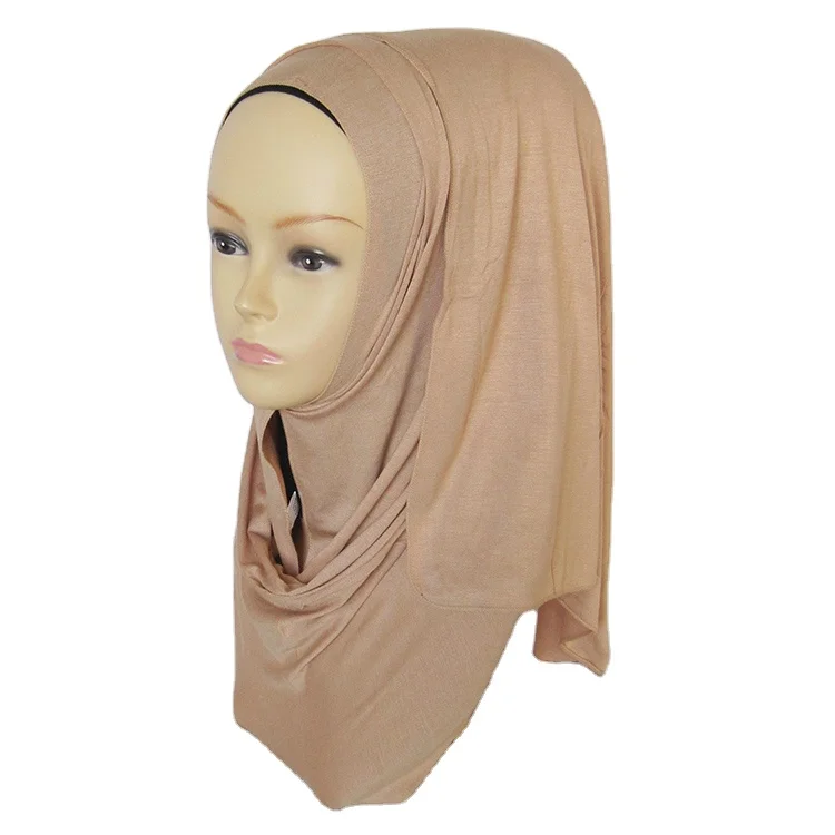 2022 Newest Good Fabric High Quality plain jersey scarf New Design Comfortable hijab Arabic dubai shawls breathable jersey