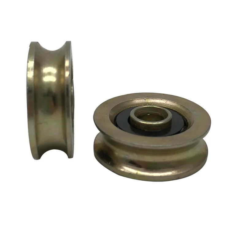 Small U Groove Turkey Brass Metal Rust Proof Steel Roller Cable Pulleys Wheel With Bearing