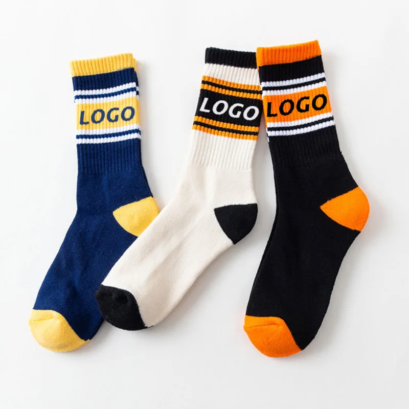 Носки с логотипом под заказ, брендовые носки с вышивкой, мужские хлопковые спортивные баскетбольные Носки