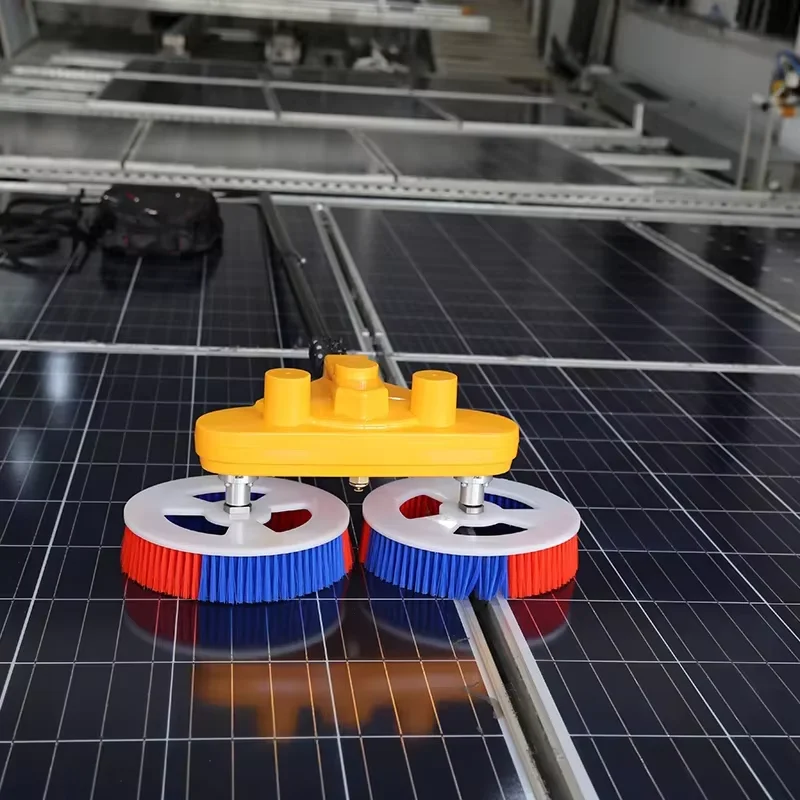 MULTIFIT 3.5m Glass Fiber Durable and Efficient Solar Cleaning Brush Adjustable Telescopic Rod Nylon Bristle Brush High Speed