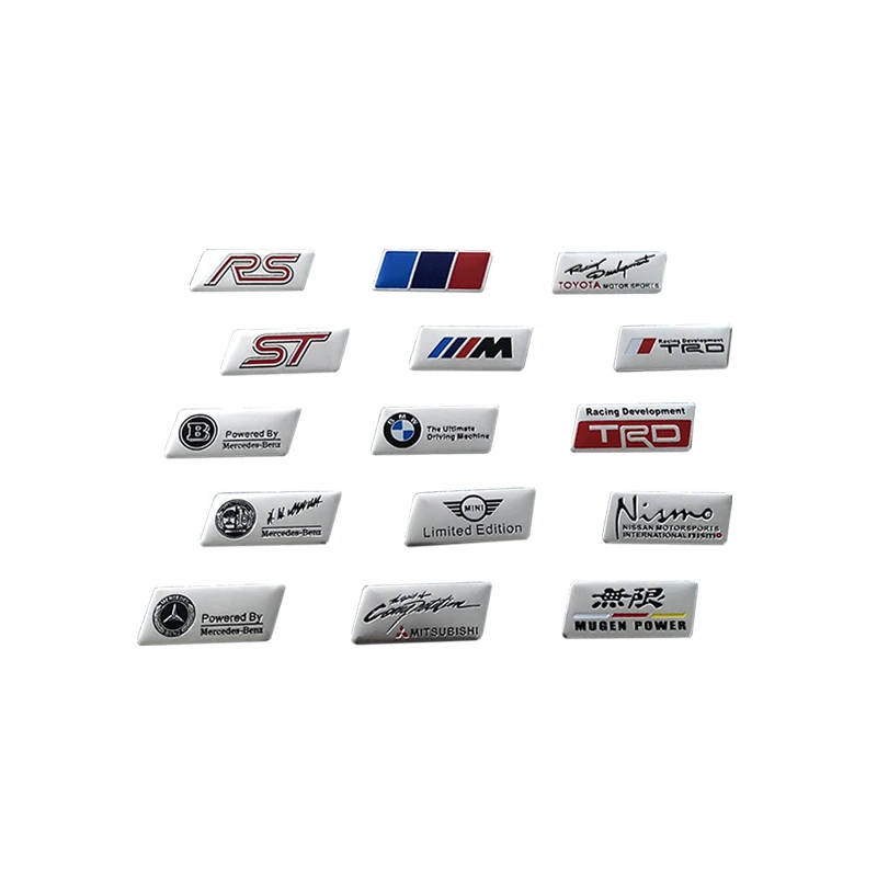 Suitable for AMG BMW M decorative stickers TRD unlimited ST RS interior center console small aluminum stickers Mitsubishi logo