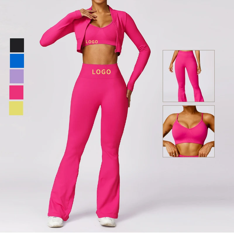 custom logo outer wear yoga training fitness womens yoga jacket and leggings set waisted workout shorts custom yoga set seamless