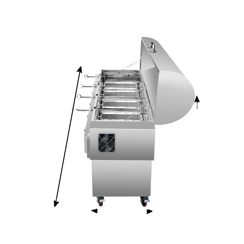 Automatic Machine Grills Commercial lamb Pig Chicken Fish BBQ Grill Rotary Trolley BBQ Grill