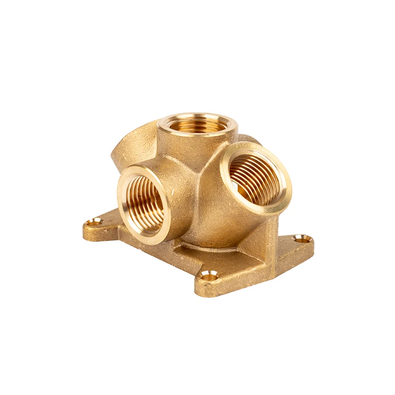 Multi-channel Water Pipe Connector Pneumatic 5 Way Flare Fittings Malleable Copper Cast Hot Dipped Brass Tube Fitting