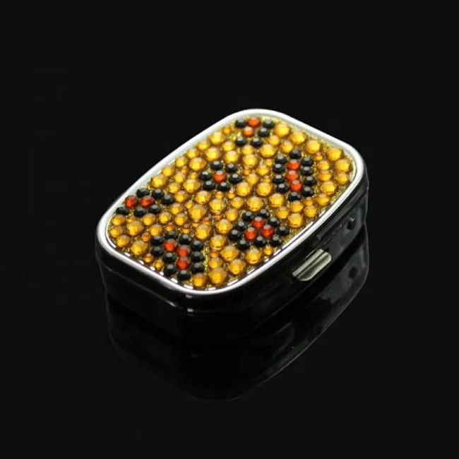 Wholesale leopard grain jeweled metallic box packaging