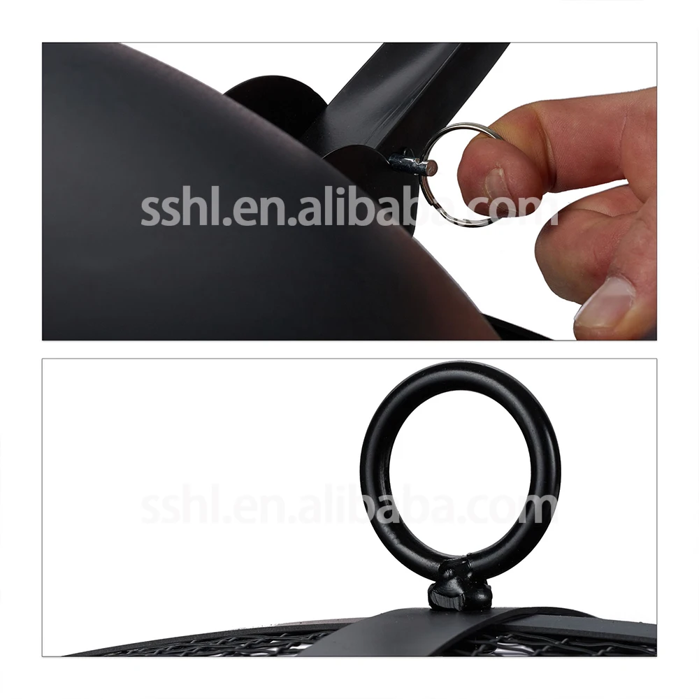 Outdoor metal portable foldable camping bbq Fire pit with cover and grill