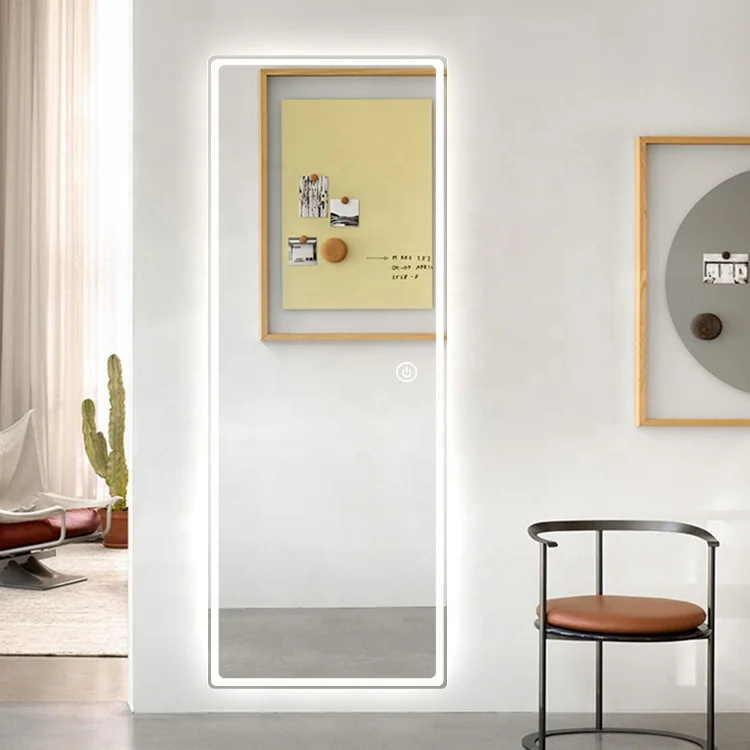 Hot sale living room led makeup full length lighted dressing room vanity mirror with lights