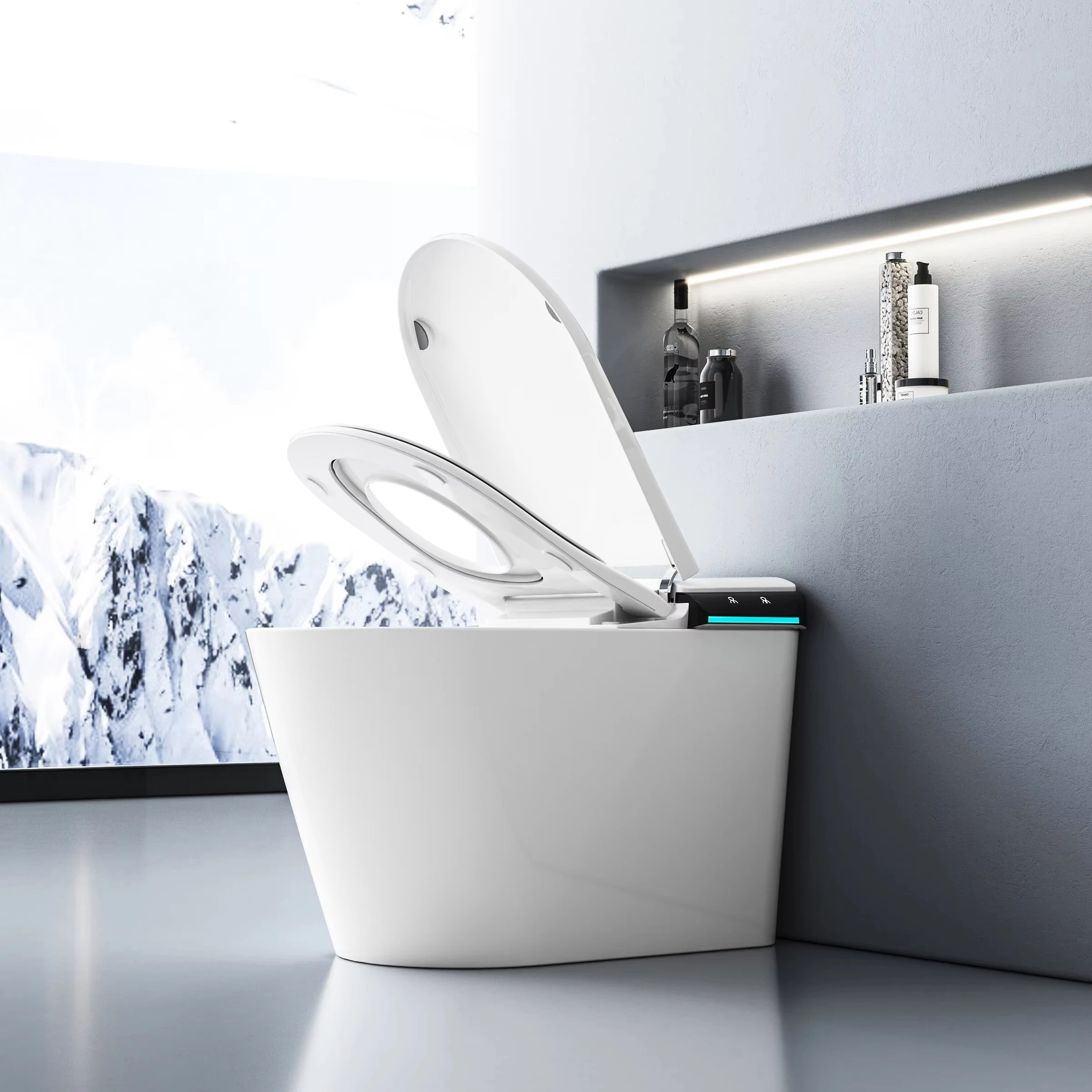 Canada style Luxury hot sale modern one piece ceramic smart bidet toilet intelligent