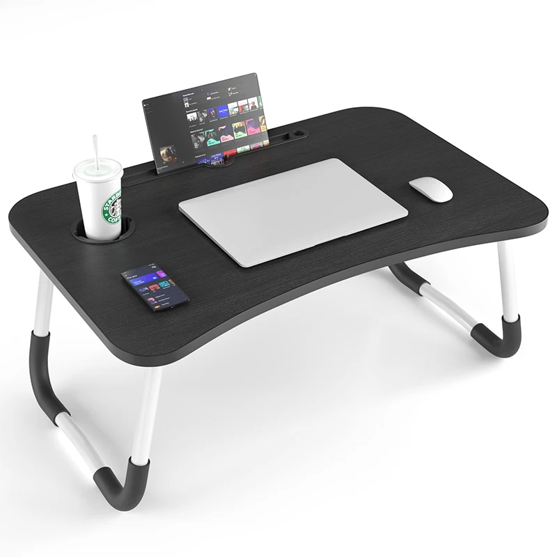 Top Quality Waterproof Natural Wood Adjustable Wooden Folding Computer Table With Tilt