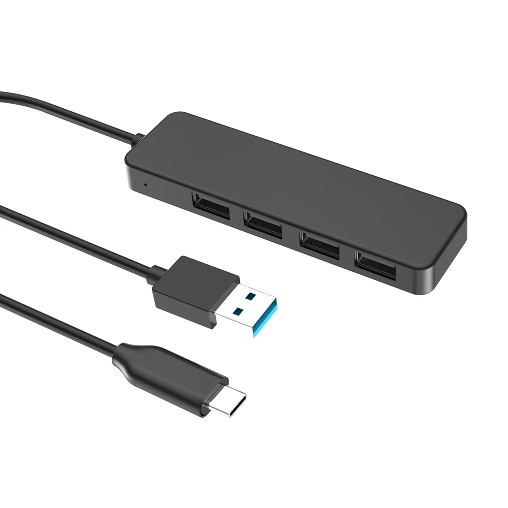 USB Hub Splitter USB2.0 4-Port Adapter USB Extender for for Laptop PC MacBook Mac Pro Mac Mini, iMac, Surface Pro and More