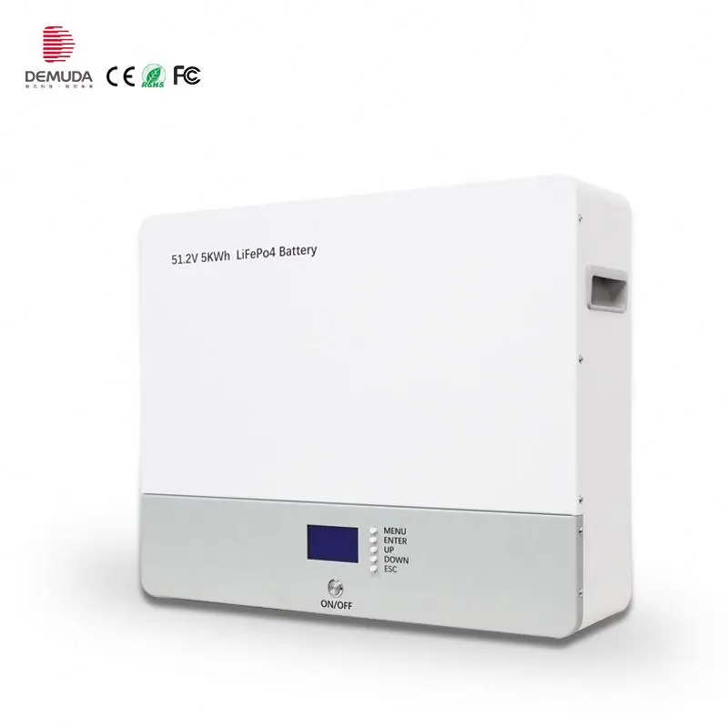 100AH Power Wall Mounted Home Power Storage Deep Cycle Rechargeable 5kwh 48v Lifepo4 Lithium Battery for UPS Solar Energy System