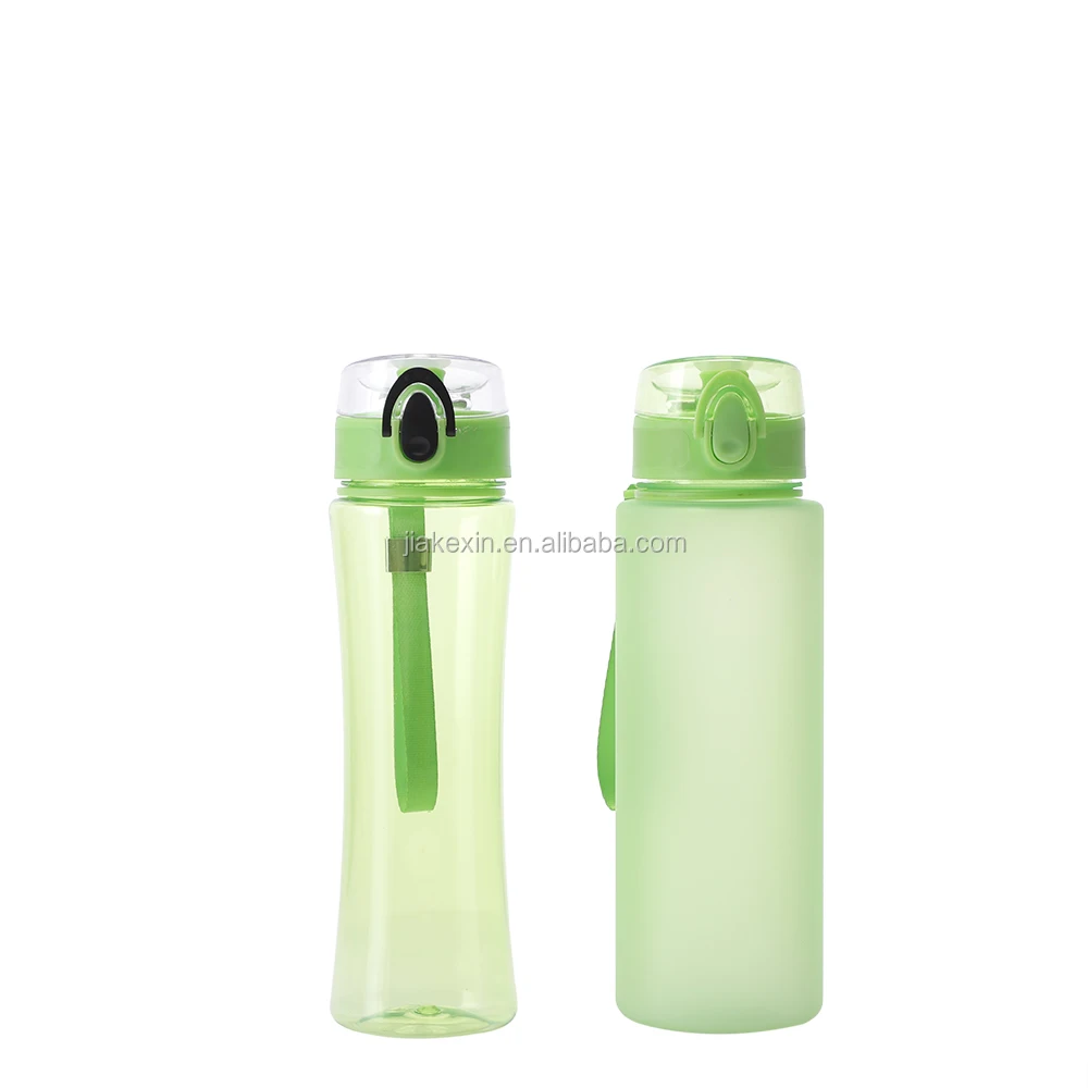 
500ml Personalized plastic frosted sports water bottles with Rubber Coating 