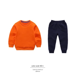 Комплект детской одежды из 2 предметов, топ из 100% хлопка, рубашка и спортивные штаны, комплекты одежды, комплекты детской одежды для мальчиков и девочек