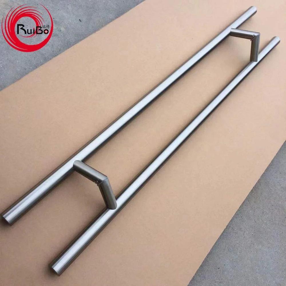 45 degree mounted 24 inches stainless steel door handle offset slant diagonal mounting door pull handle