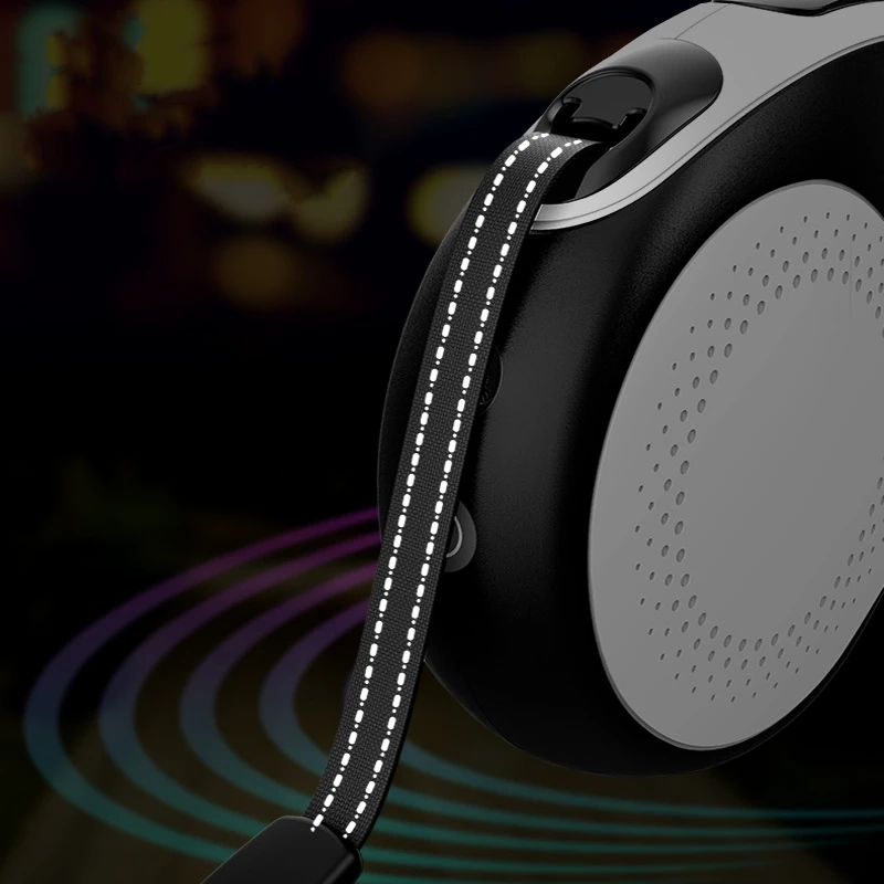 Hot Sale LED Light Pet Automatic Retractable Traction Rope Rechargeable Reflective Dog Leash