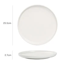 High Density White Antique Plates Oval Porcelain Plate Matte Steak Dish