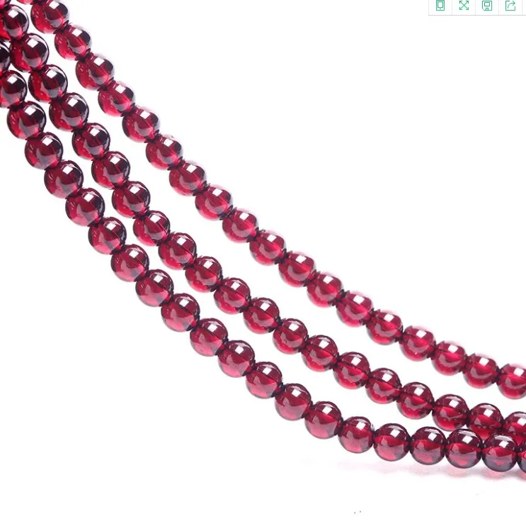 High Quality Unique Natural Garnet Beads Round Wine Red Semi-precious Stones For Jewelry Making