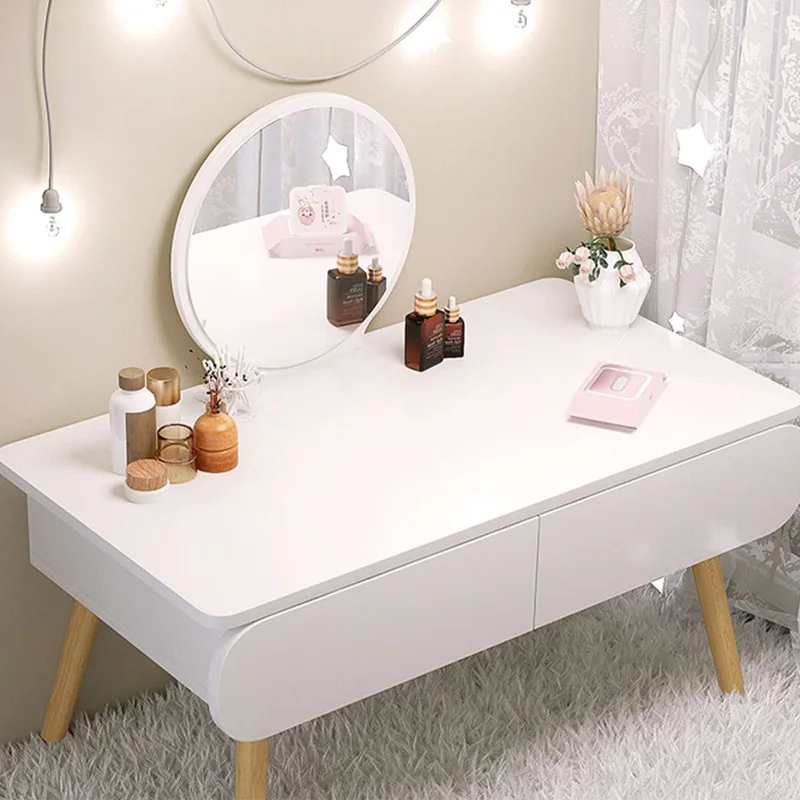 Small Wooden Makeup Table Bedroom Designs Furniture with Vanity Mirror Handmade Dressing Table
