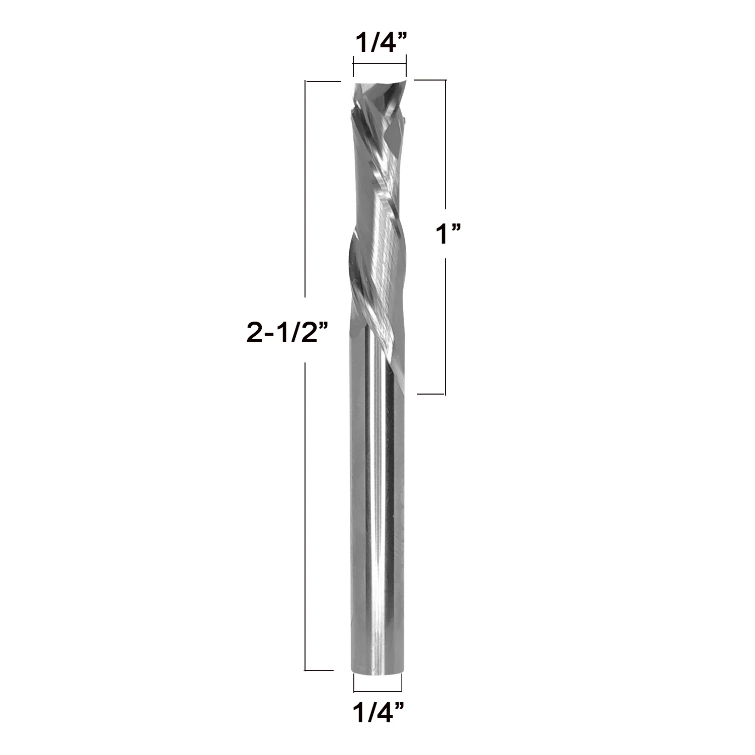 Solid Carbide Router Bit Spiral Bit 2 flutes Down Cut Milling Cutter with 1/4 Shank