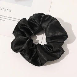 2022 wholesale female high quality satin hair ties scrunchies hair ring