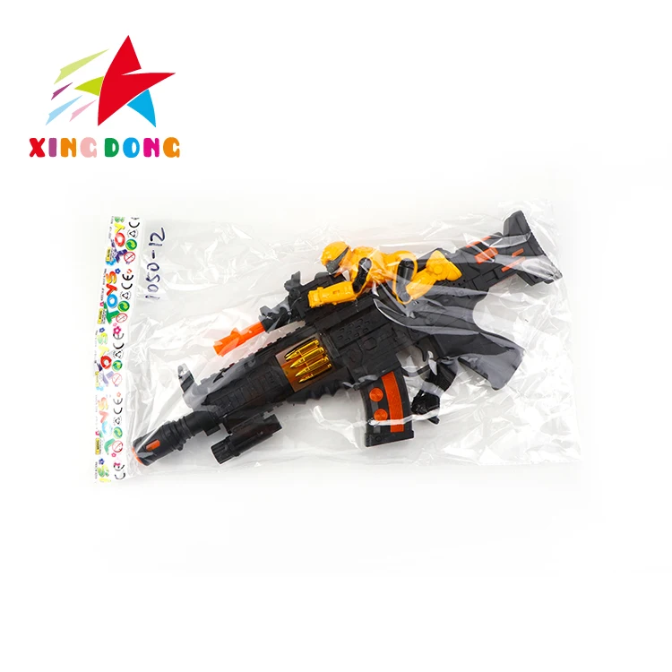 Function Sound And Music Boy Toys Electric Battery Operated Flashing Light Toys Vibrating Plastic Gun Toys with soldiers
