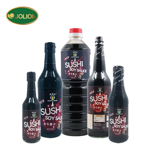 JOLION BRC HACCP Halal kikkoman Japanese Shoyu Wholesale Bulk Oem Brand black  japan soy sauce sushi dipping sauce de soja