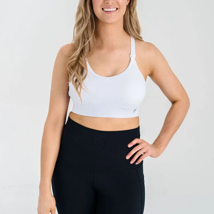 
Womens pregnancy nursing cothing hands free premium pumping maternity bra strap clips wireless sports bra 