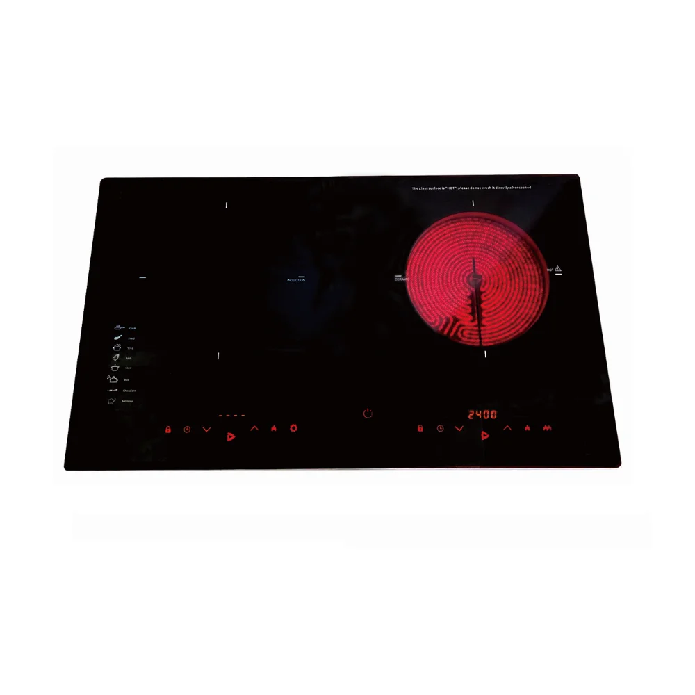 ETL Certified Hybrid Cooktop for Household Use US Market Combination of 2 Induction and 2 Ceramic Electric Cooktop