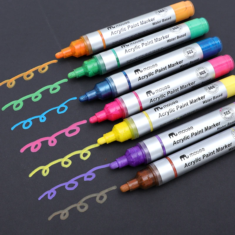 MOBEE P-920 acrylic paint marker writing smoothly dry fast water based permanent acrylic paint pen for painting