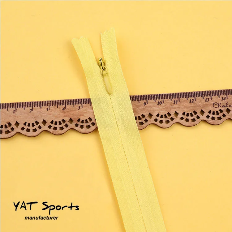 Высококачественная невидимая Натяжная цепочка цветные молнии для одежды по индивидуальному заказу