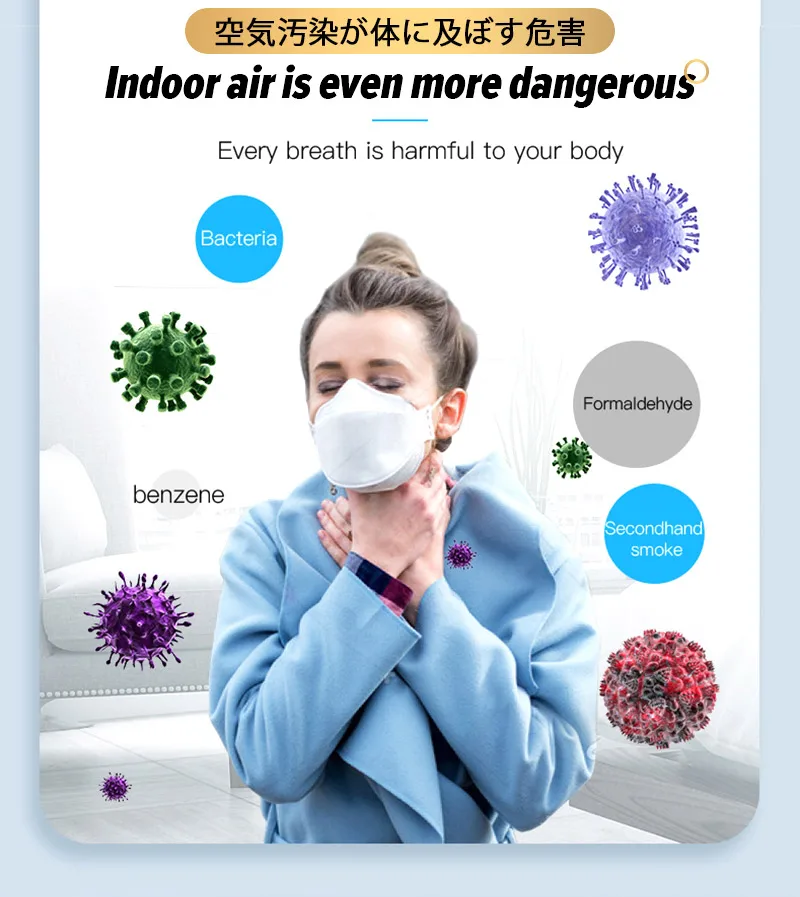 2021 New Arrival Customization Anion wearable Desktop Smart Wearable Portable Personal Mini Air Purifier