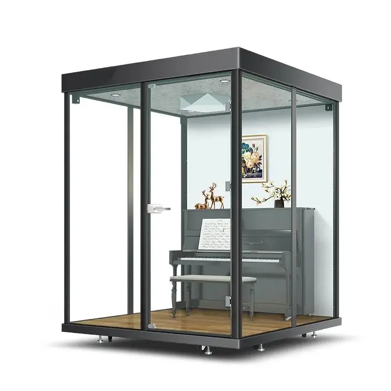 Outdoor Modern Soundproof Glass Multi-functional Telephone Booth Mobile Office Pod