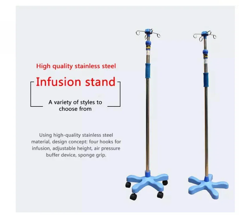Cheap price medical hospital stainless steel IV  pole infusion stand