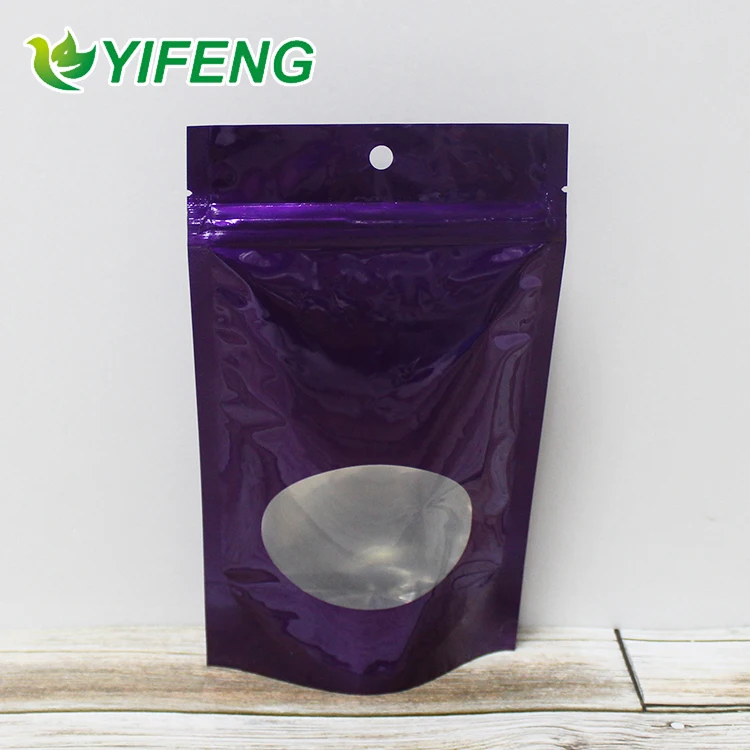 Stand Up Pouch Bag For Printed Lined Zipper With Window Peel And Seal Plastic Food Packaging Aluminium Foil Bag