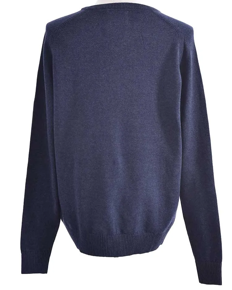 Винтажный Мужской базовый пуловер из органического хлопка с v-образным вырезом 9gg