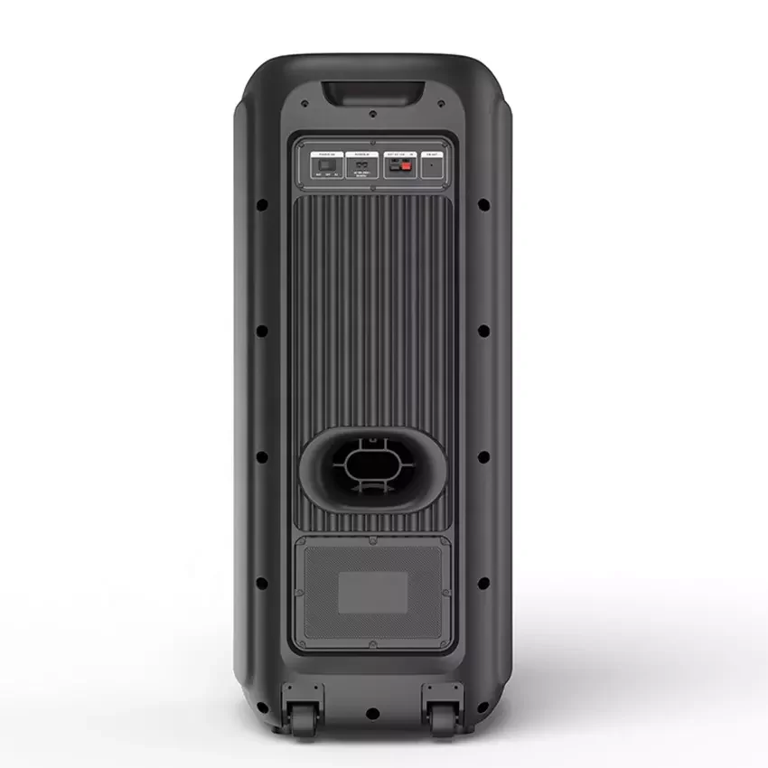 T Portable Wireless Bass Trolley Speakers RGB Double 10 Inch Big Multi Function Bluetooth Party Speaker With Remote Control