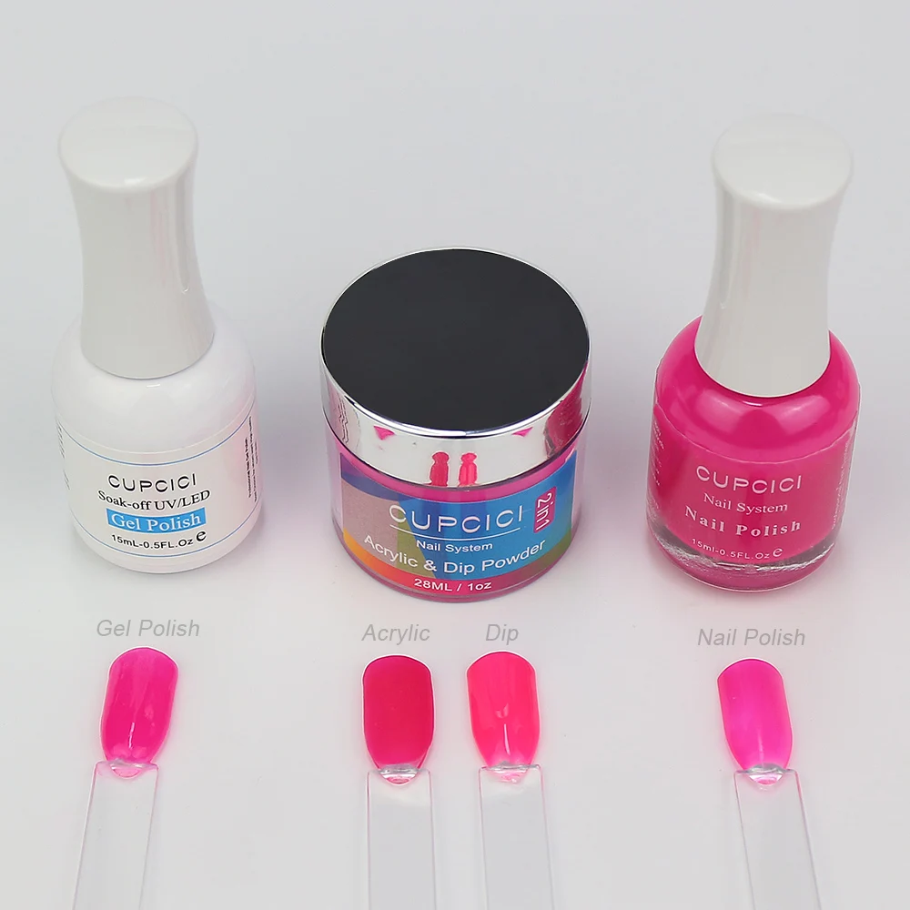 BIN Fast Dry Acrylic Powder For Dipping 1oz/2oz Dip Powder Set System 3 In 1 Matching Color Private Label