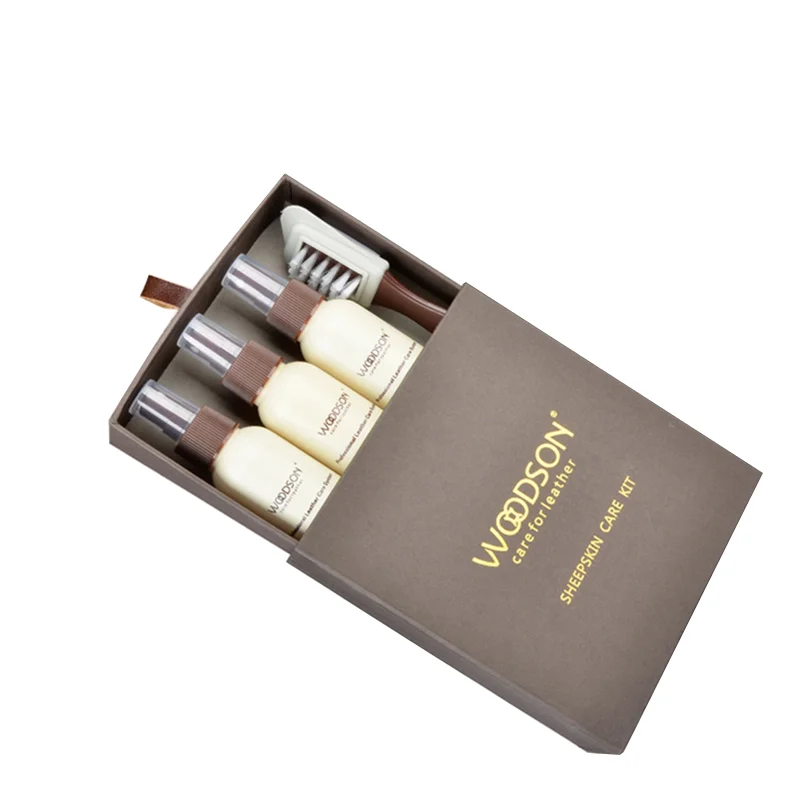 private label shoe care kit for nubuck&suede leather in gift box packing