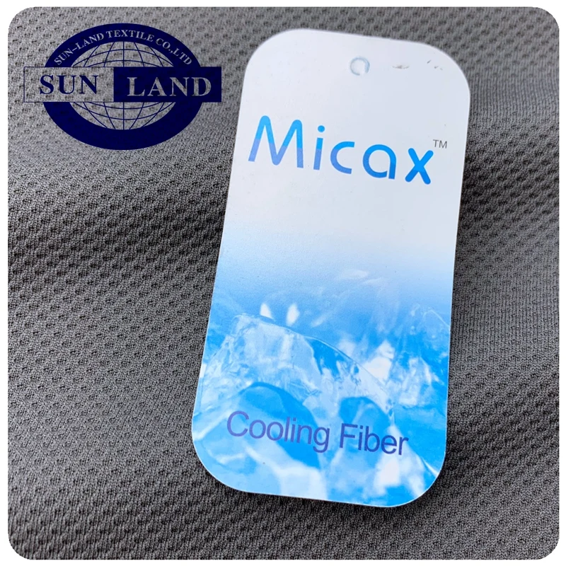 Micax 50% нейлоновая Полиэстеровая трикотажная прохладная сотовая сетчатая ткань для спортивной одежды быстросохнущее полотенце