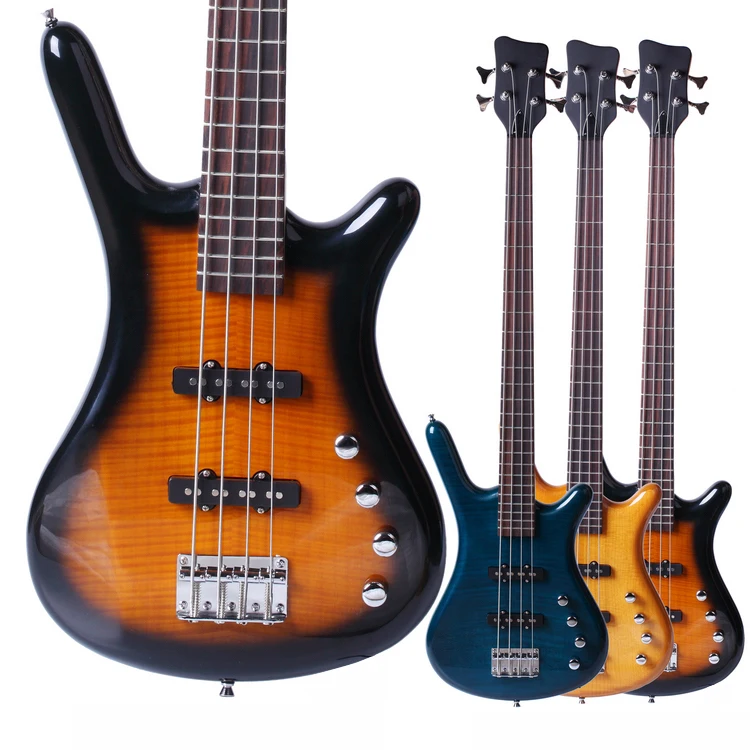 Wholesale Popular grade instrument Popular Linden Wood 4 5 strings Electric Bass guitar bass hot sales factory price