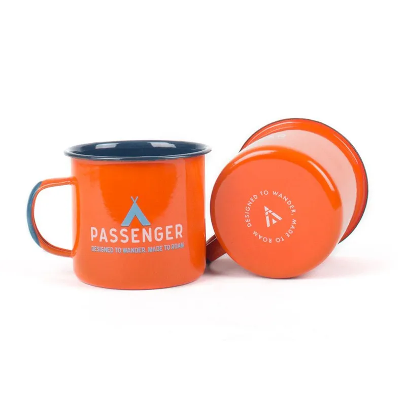 Enamel Mug- Outdoor Camping Mugs - Ideal For Early Morning Coffee Or Cold Beverages- Coffee Mug- 16 Oz (Red)