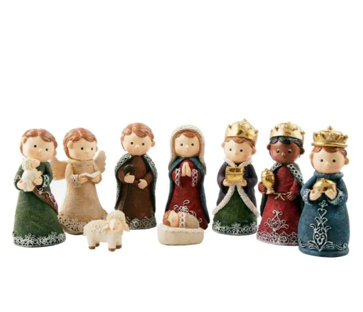 New Design Resin Small Nativity Set Wholesale Christmas Nativity Set Indoor Decor