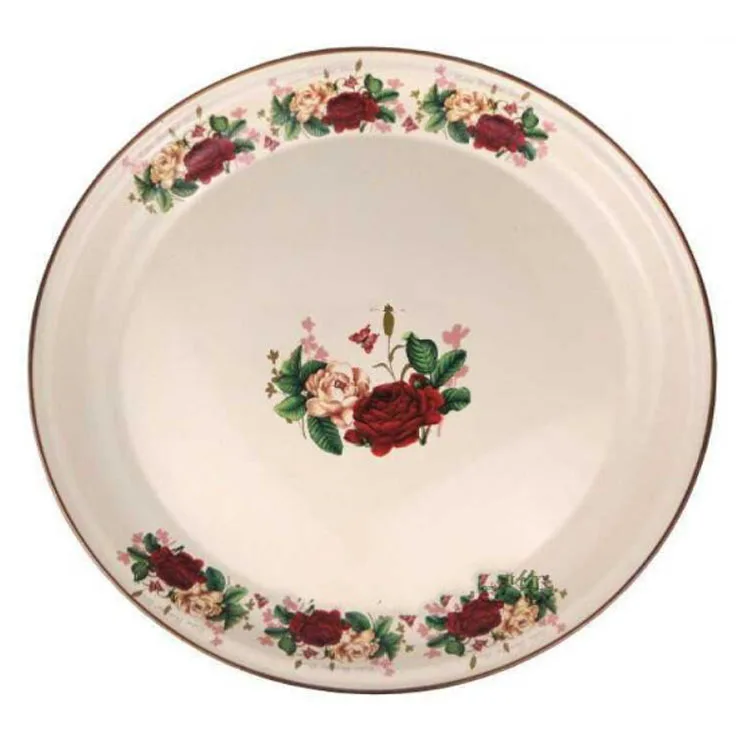 Factory wholesale Unbreakable Tableware Sets Metal Enamel Steel Plate Dishes For Food Round Enamel tray