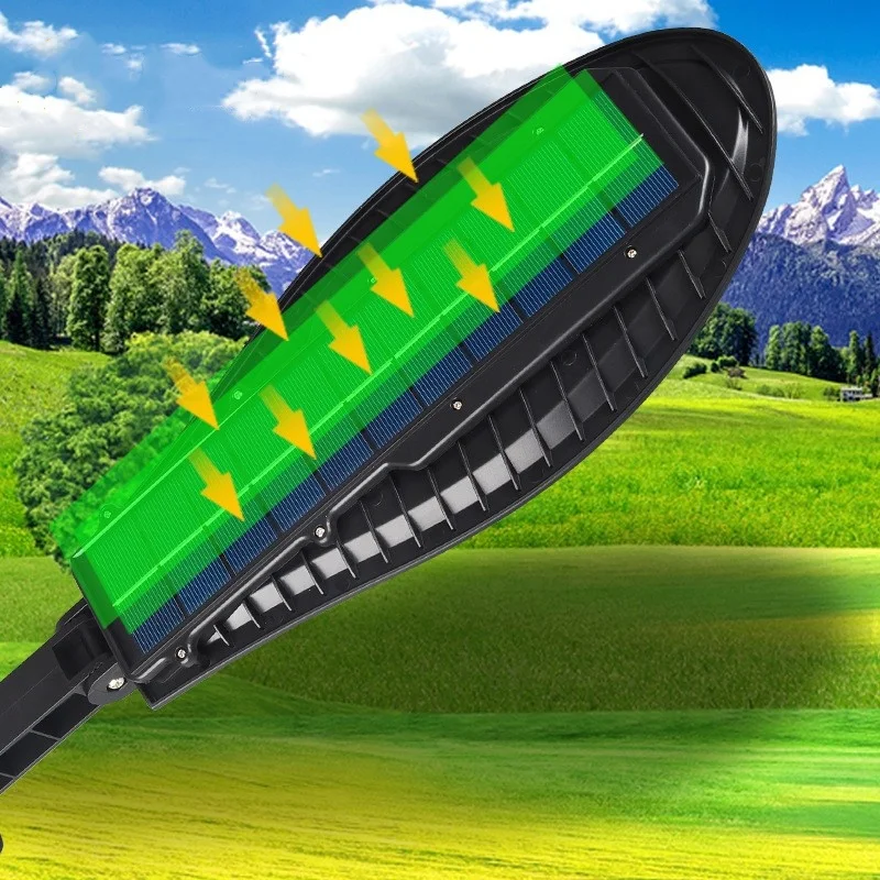 Solar street lights outdoor waterproof household remote control integrated human body induction super bright and high-power road