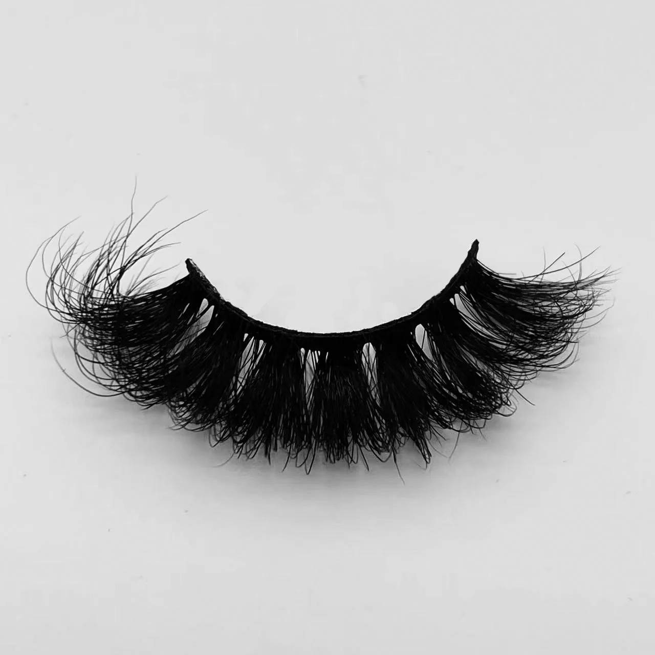 wholesale new styles high quality fluffy mink eyelashes d curl Russian style deep curl strip lashes