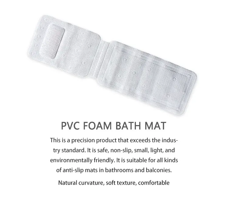Anti Slip PVC Foam Spa Bath Pillow Mat with Pillow