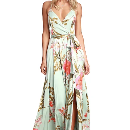 Custom Women Elegant Sun Dress For Woman Western Modern Floral Casual Dresses