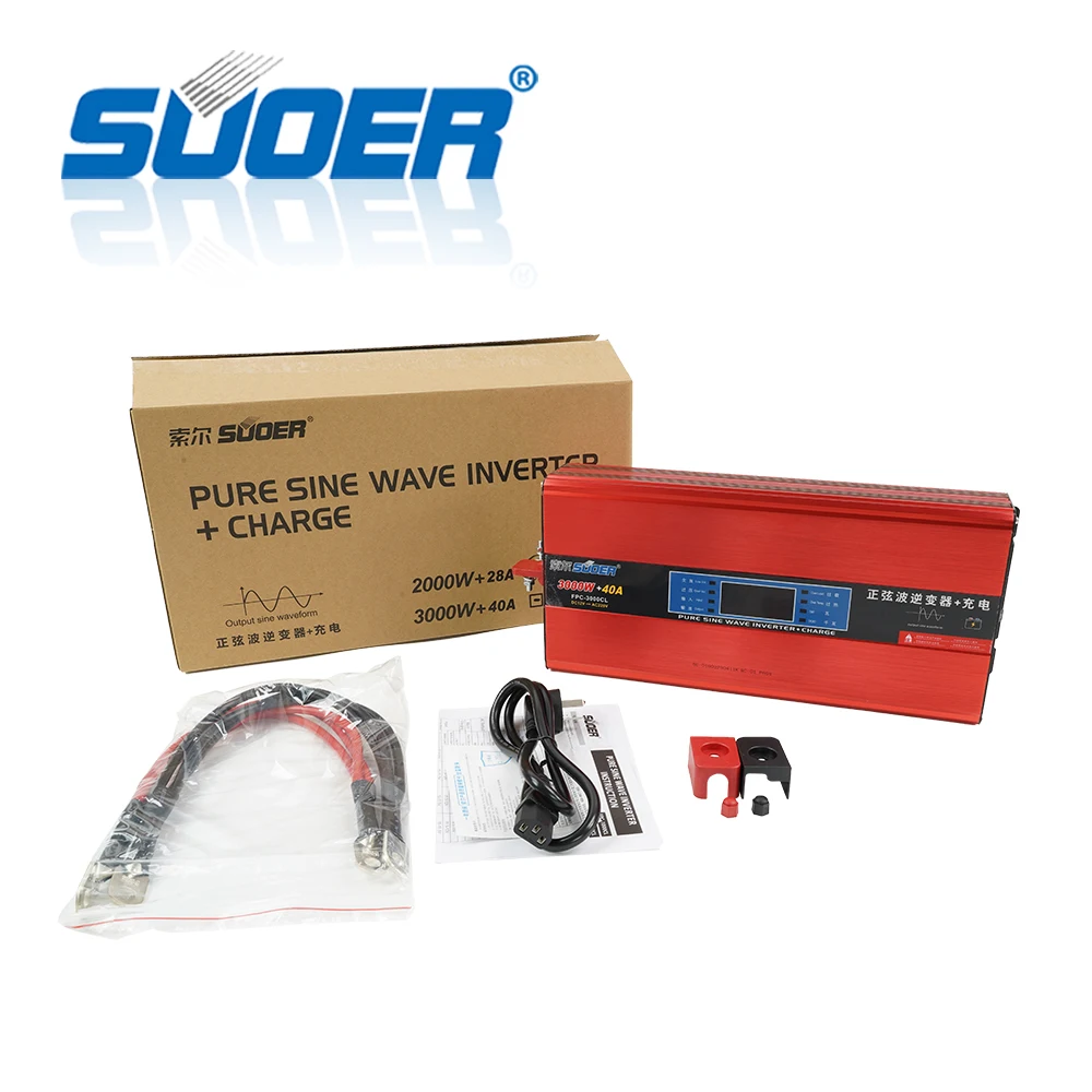 New 3000W 12v DC  220v AC pure sine wave invertor Single output inverter with LED display