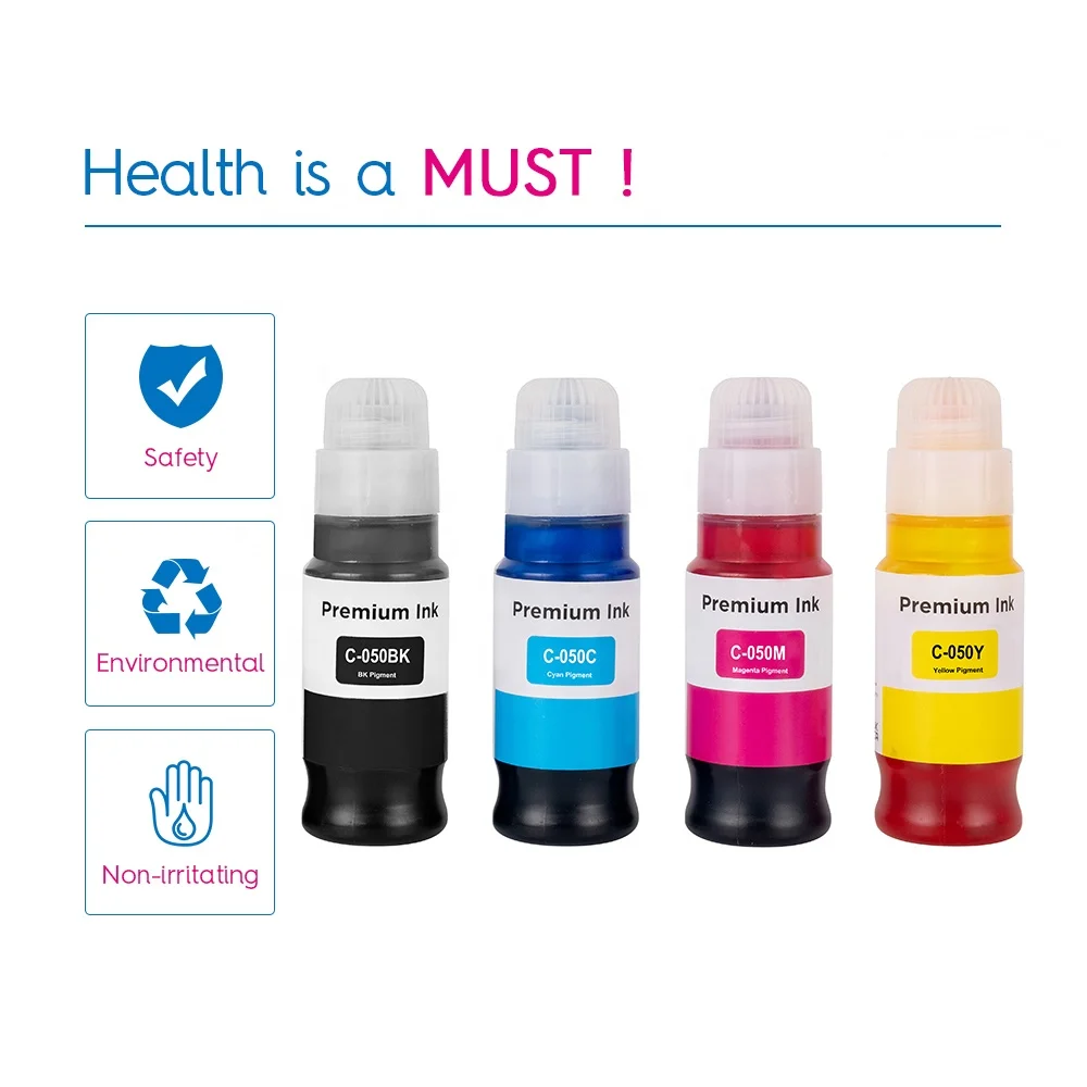 INK-TANK PFI-050 PFI050 PFI 050 Premium Color Compatible Bottle Water Based Refill Pigment Ink for Canon TC-20 Printer