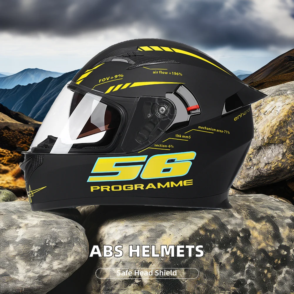ABS Material Customized Universal Double Visor Helmet Smart Full Face Motorcycle Helmets for Riding